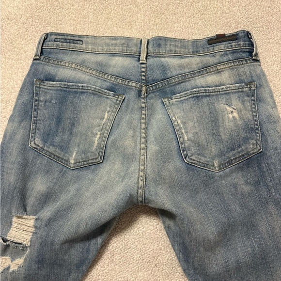Citizens of Humanity Dylan Drop Rise Cropped Jeans Destroyed Distressed Straight - Picture 11 of 12